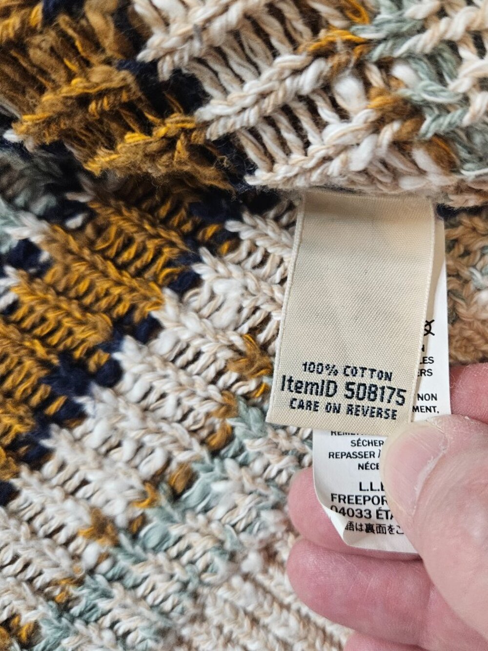 LL Bean Fair Isle open front cardigan - size Medium - Picture 3 of 10